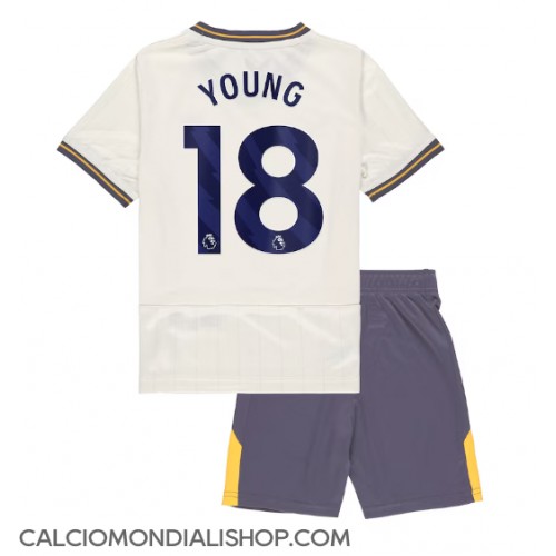 Maglie da calcio Everton Ashley Young #18 Terza Maglia Bambino 2024-25 Manica Corta (+ Pantaloni corti)